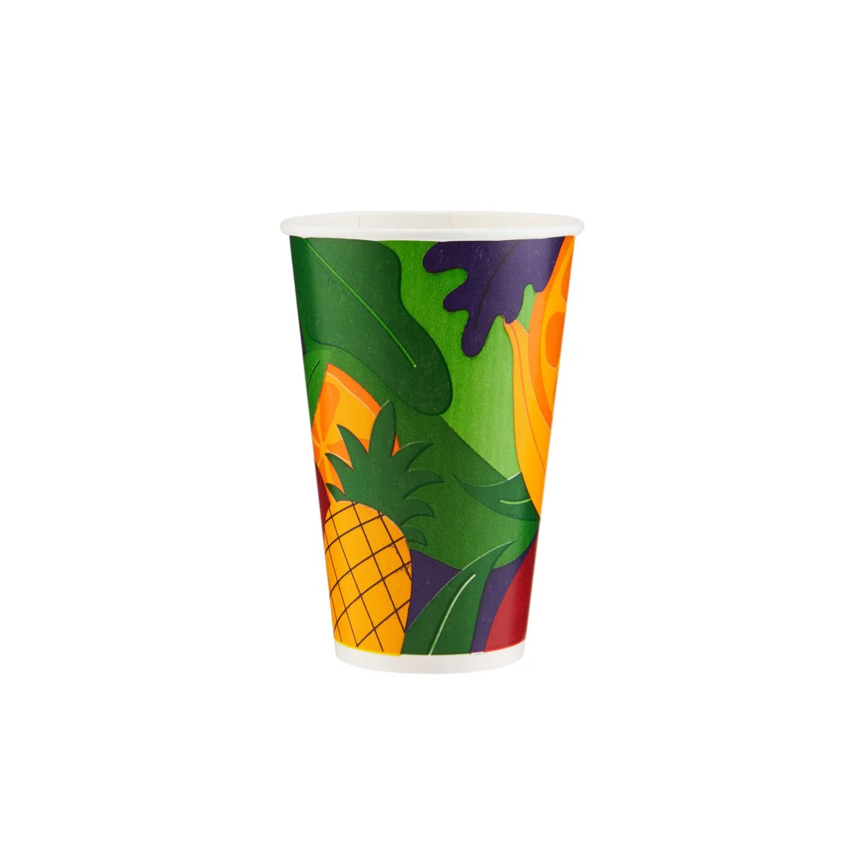 Paper Juice Cup 12 oz With Lid  25 Pieces - Image 3