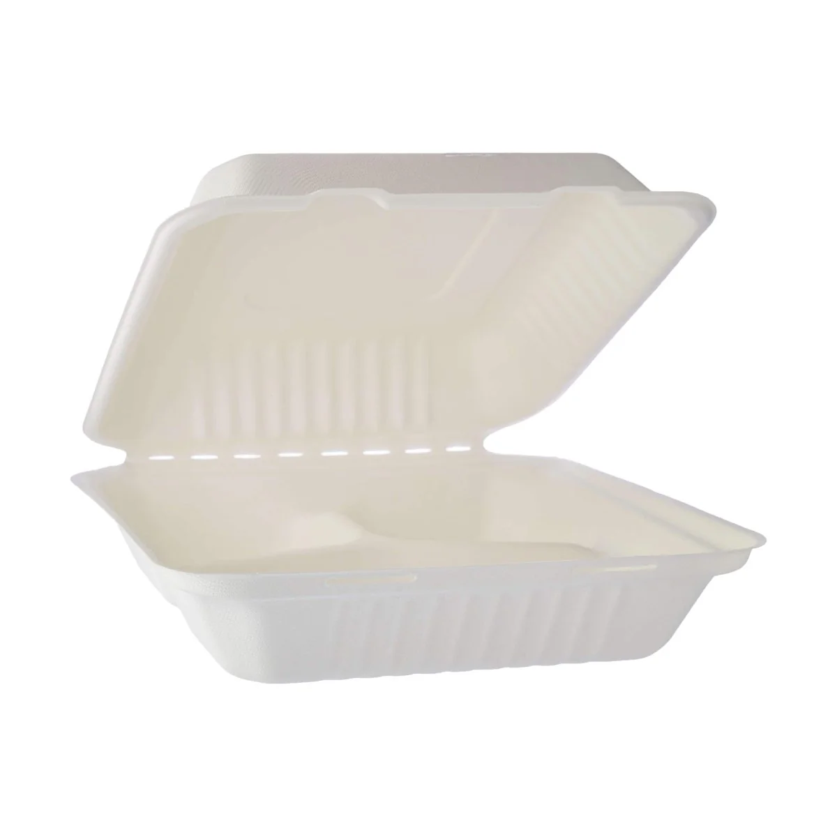 200 Pieces Bio Degradable Lunch Box In 3 Compartment