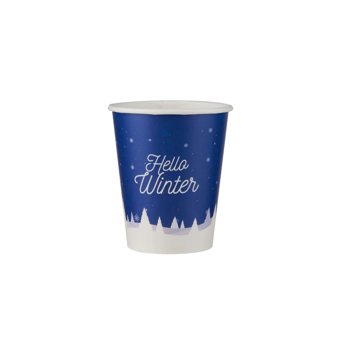25 Pieces 8 Oz Winter Single Wall Paper Cups