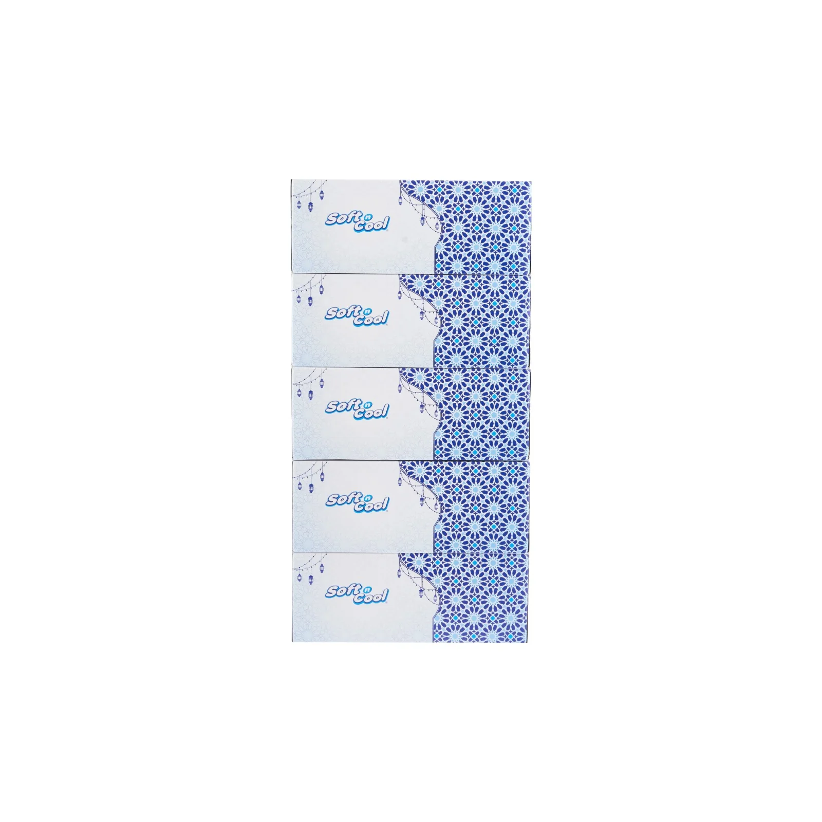 30 Boxes Soft n Cool Arabic Theme Facial Tissues - 200 Sheets x 2 Ply - Image 3