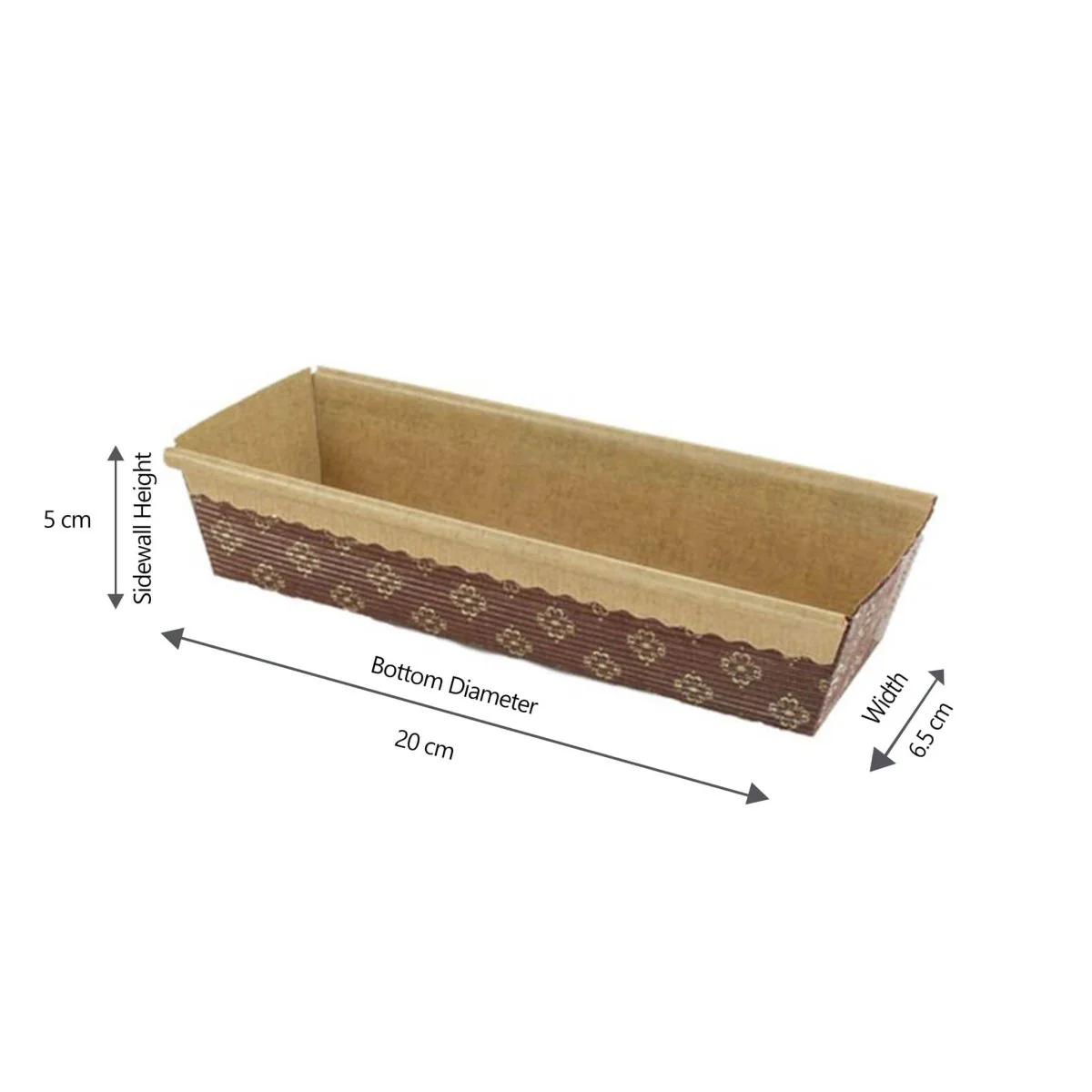 Baking Mold Rectangle 20x6.5x5cm |1000 Pieces