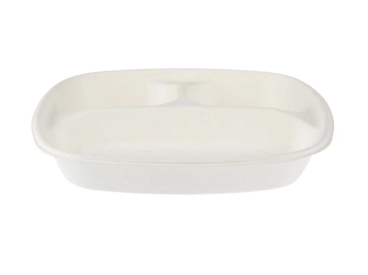 Bio-Degradable Deep 9 Inch 3-Compartment Container 200 Pieces - Image 2