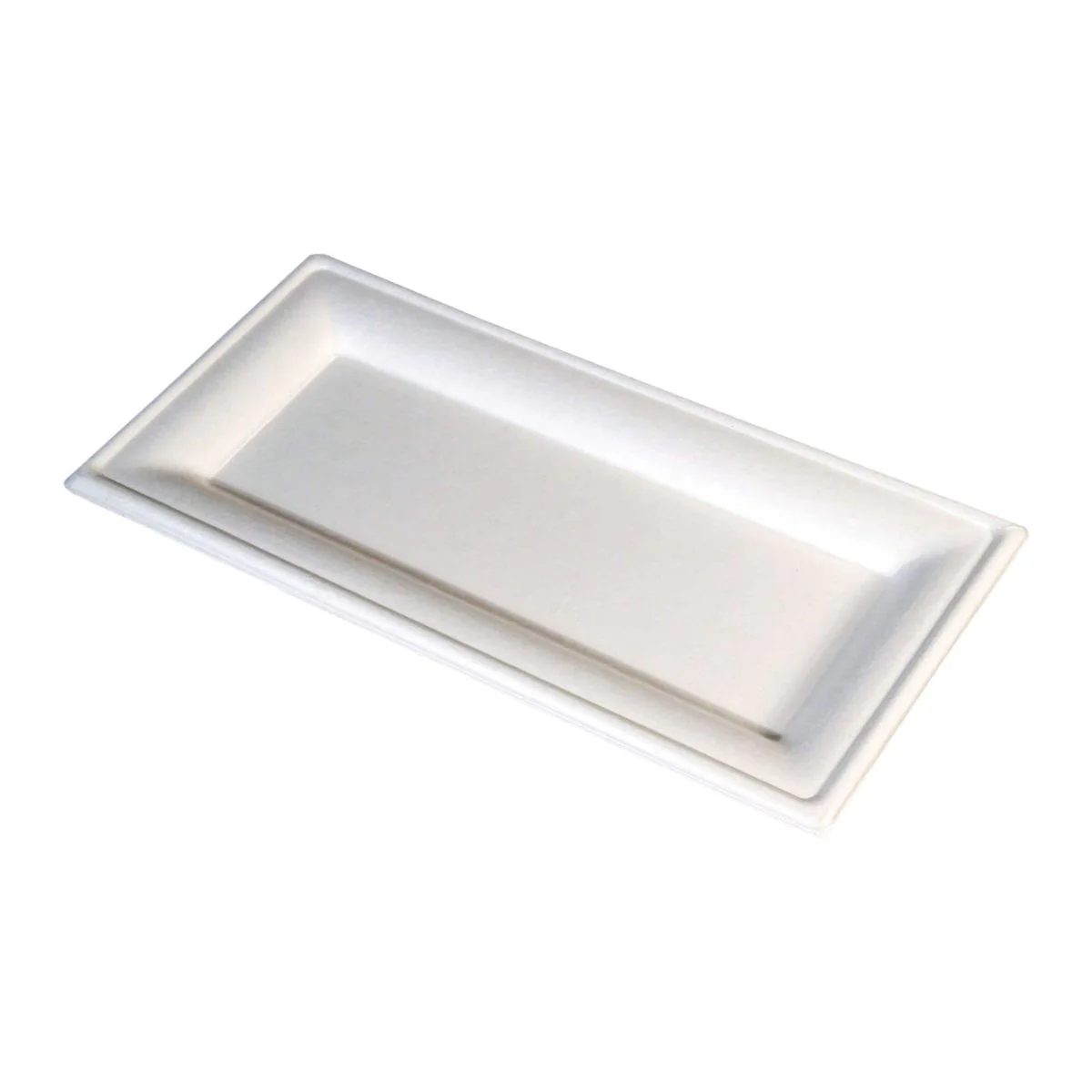 Bio-Degradable Rectangular Plate 10x5 Inch 500 Pieces