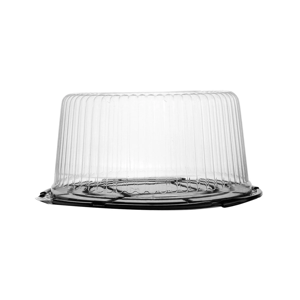 Black Base Cake Container with Clear Lids | 50 Pieces - Image 2