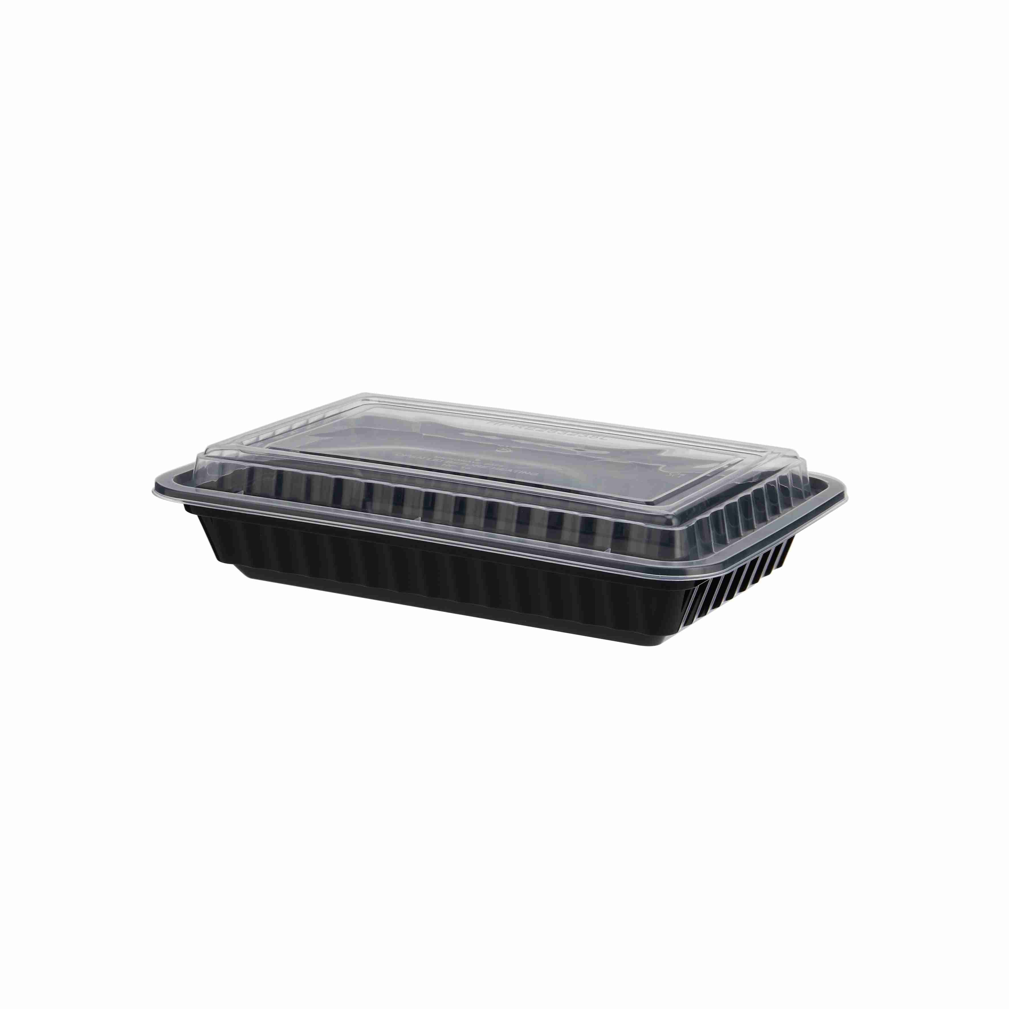 Black Base Heavy Duty Rectangular Container 28 oz x 300 Pieces - Image 4