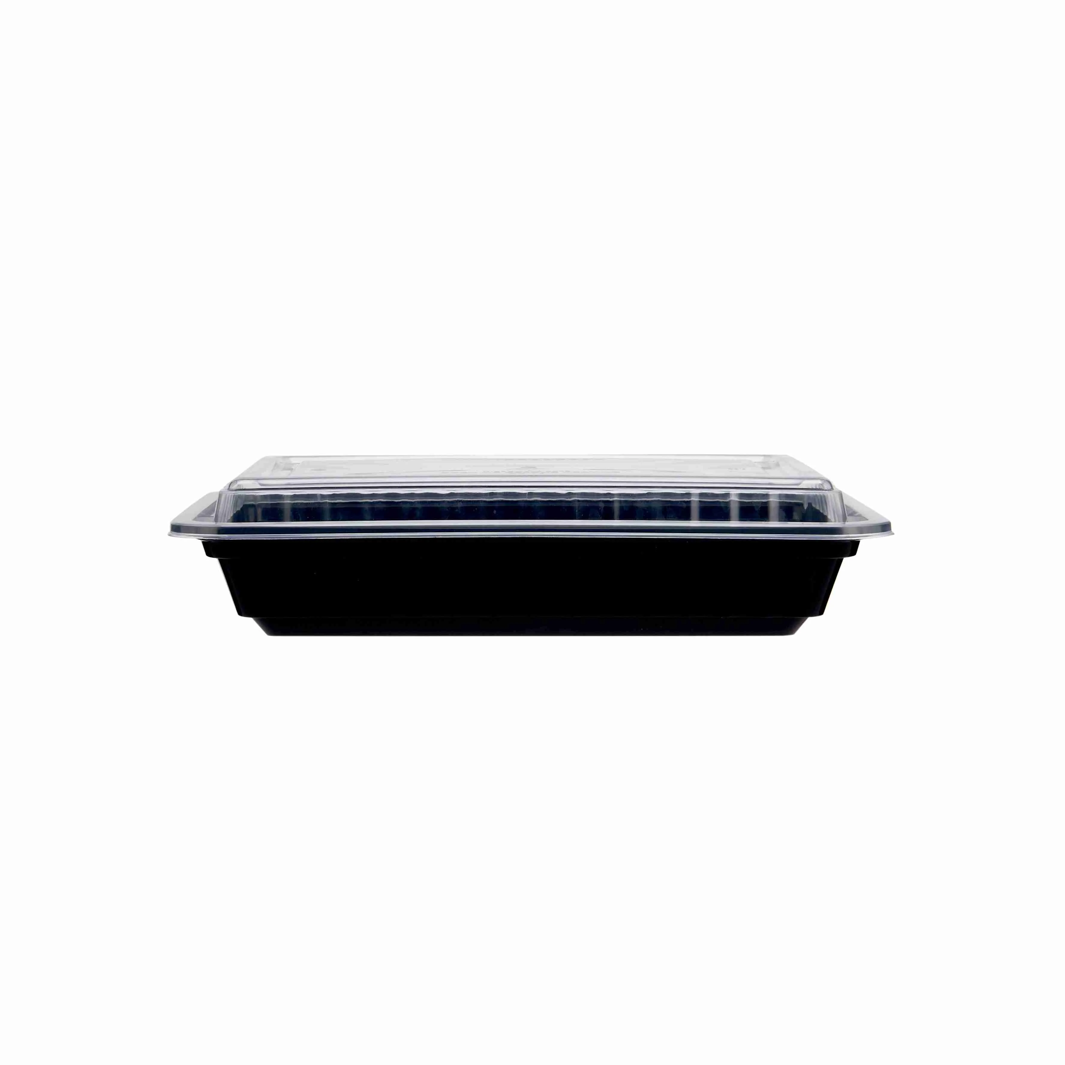 Black Base Heavy Duty Rectangular Container 28 oz x 300 Pieces - Image 6