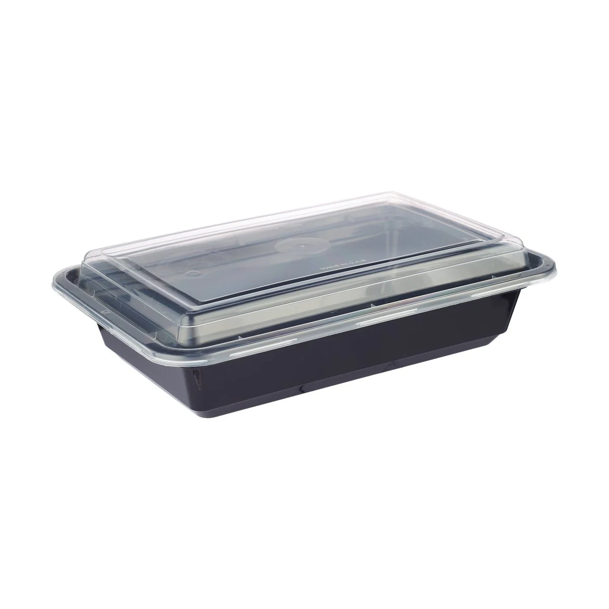 Black Base Rectangular Container With lid 5 Pieces - Image 29