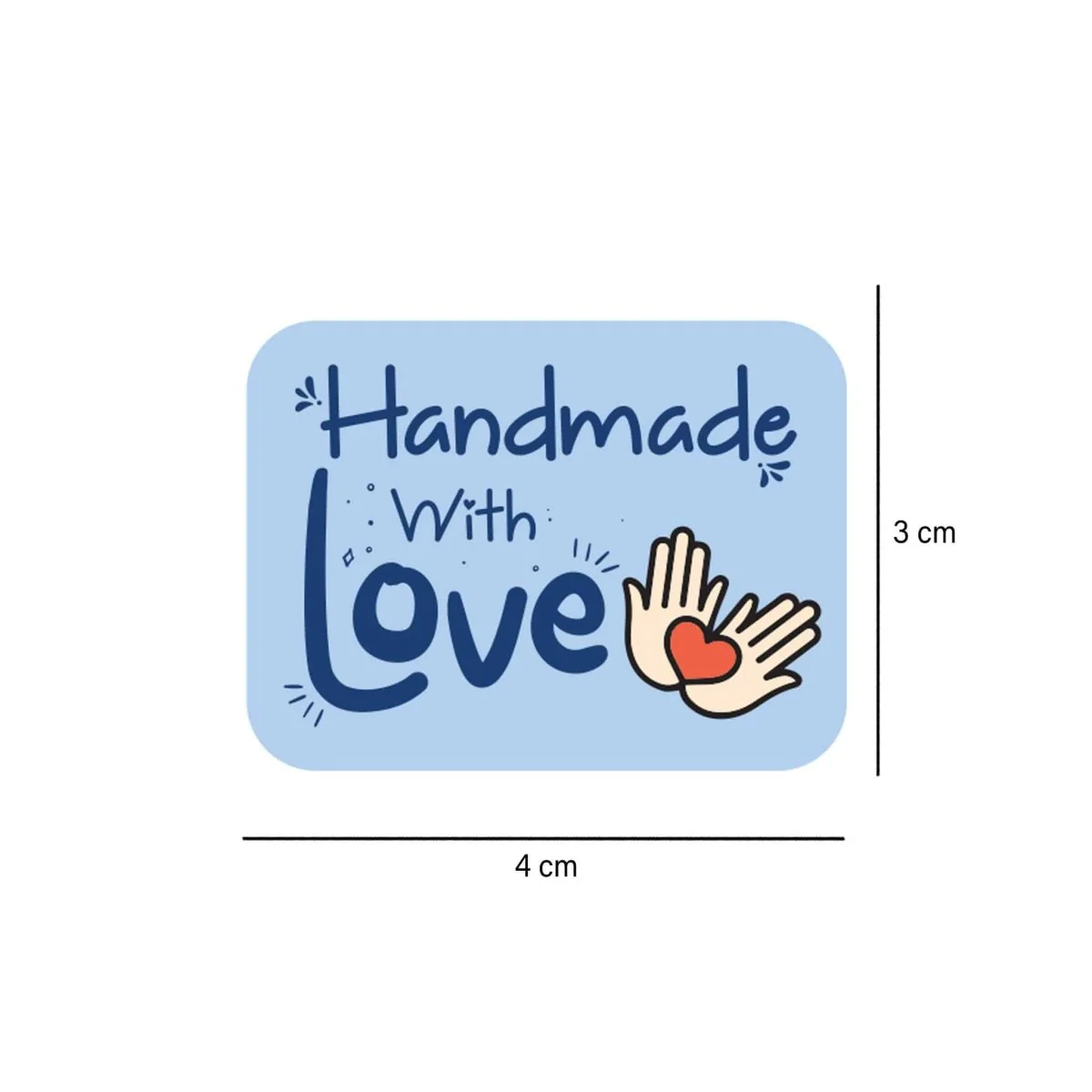 Blue Handmade Sticker Roll 250 Pieces - Image 2