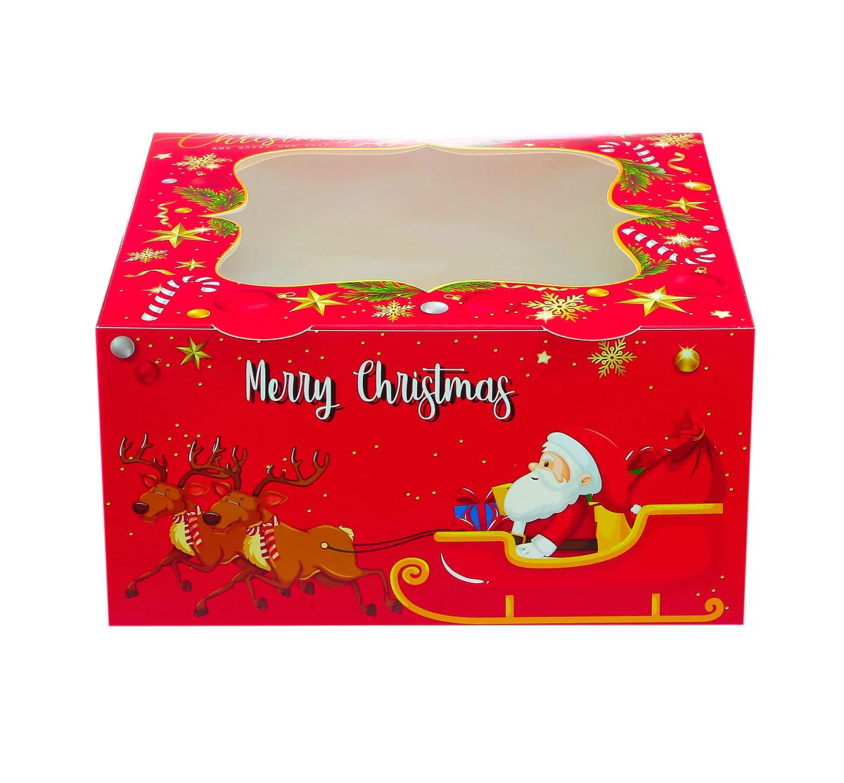 Christmas Cake Box with Window 5 Pieces - Image 12