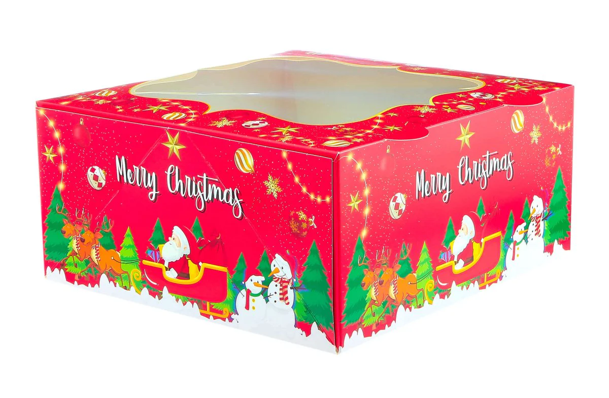 Christmas Cake Box with Window 5 Pieces - Image 20