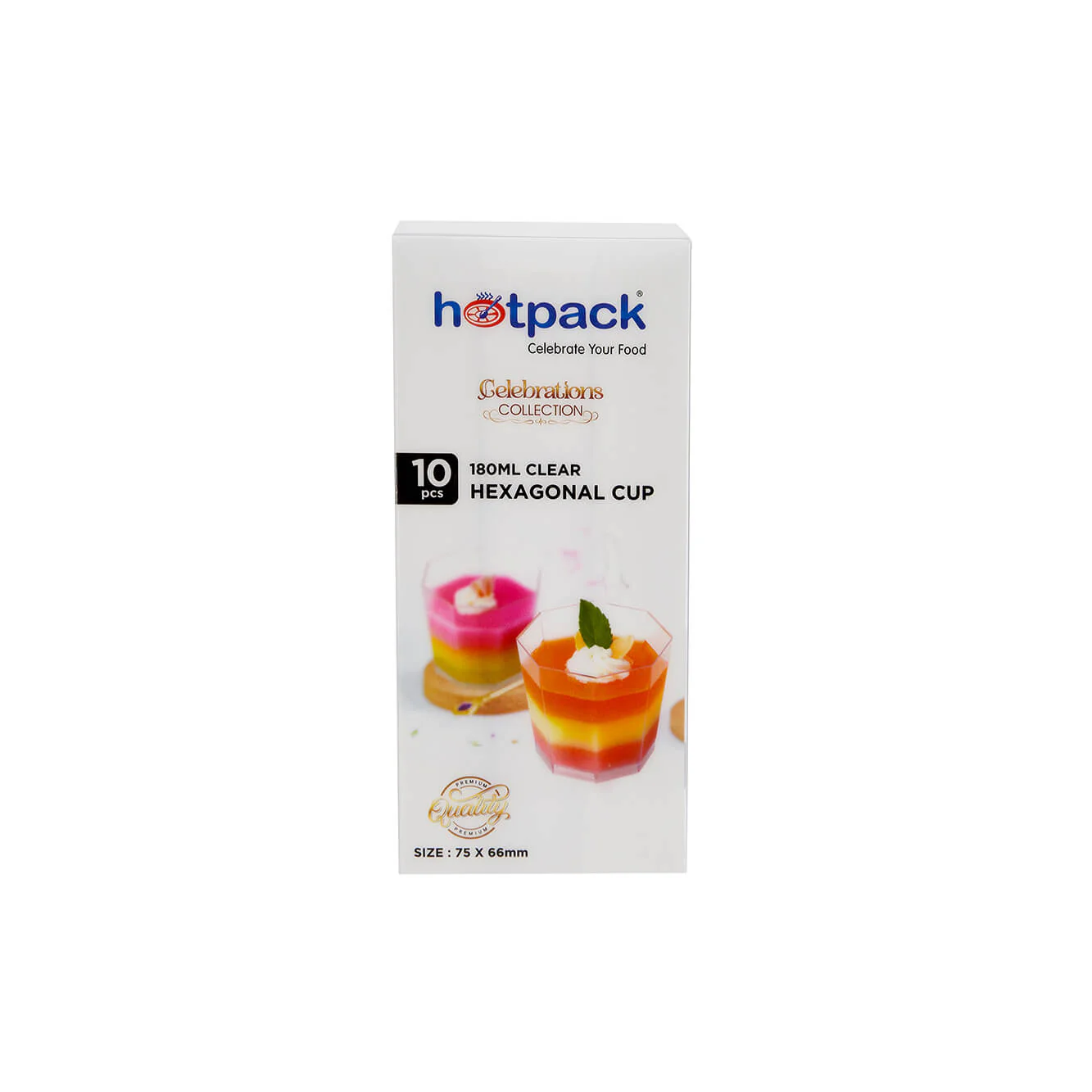 Clear Hexagonal Plastic Dessert Cup