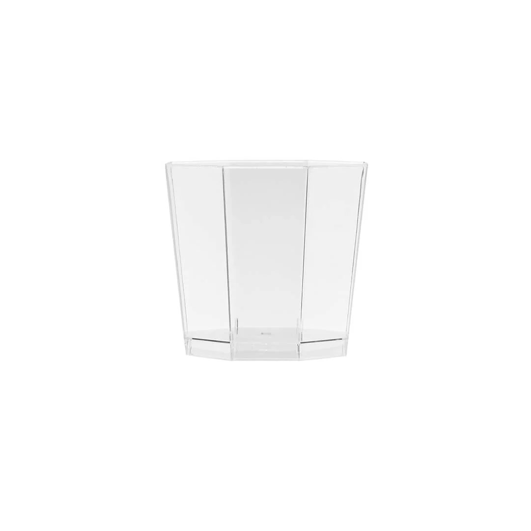 Clear Hexagonal Plastic Dessert Cup - Image 2