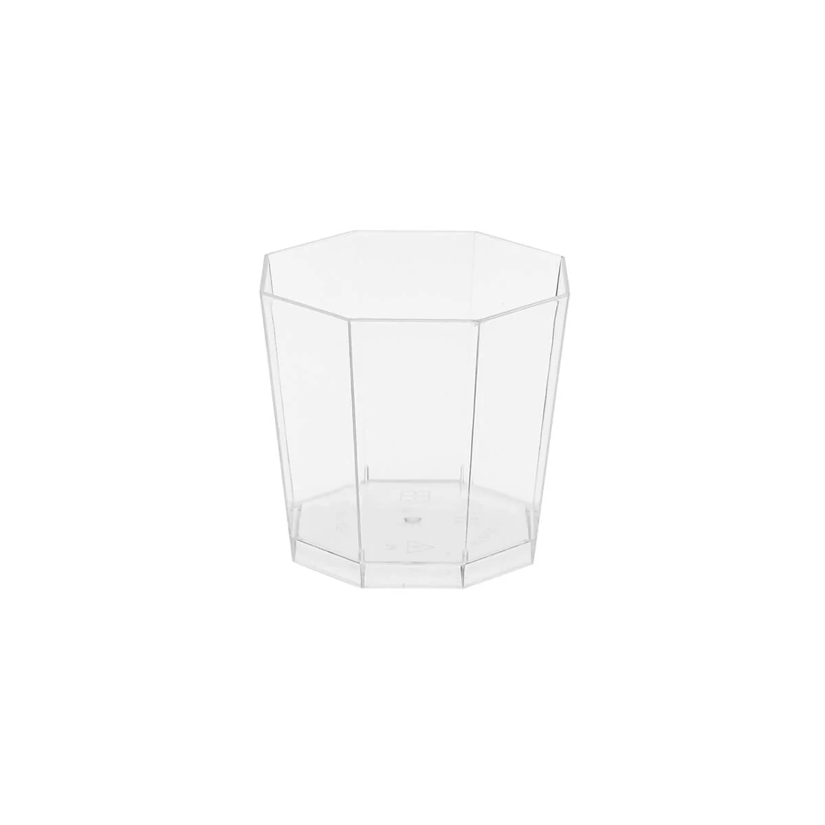 Clear Hexagonal Plastic Dessert Cup - Image 3