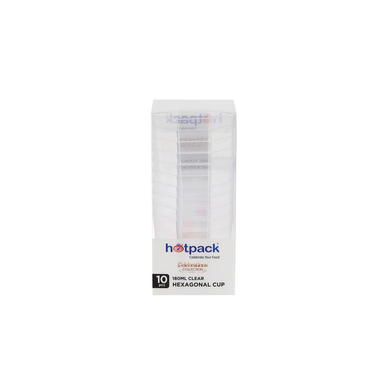 Clear Hexagonal Plastic Dessert Cup - Image 6