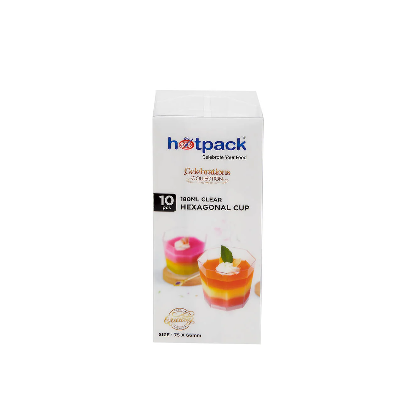 Clear Hexagonal Plastic Dessert Cup - Image 7
