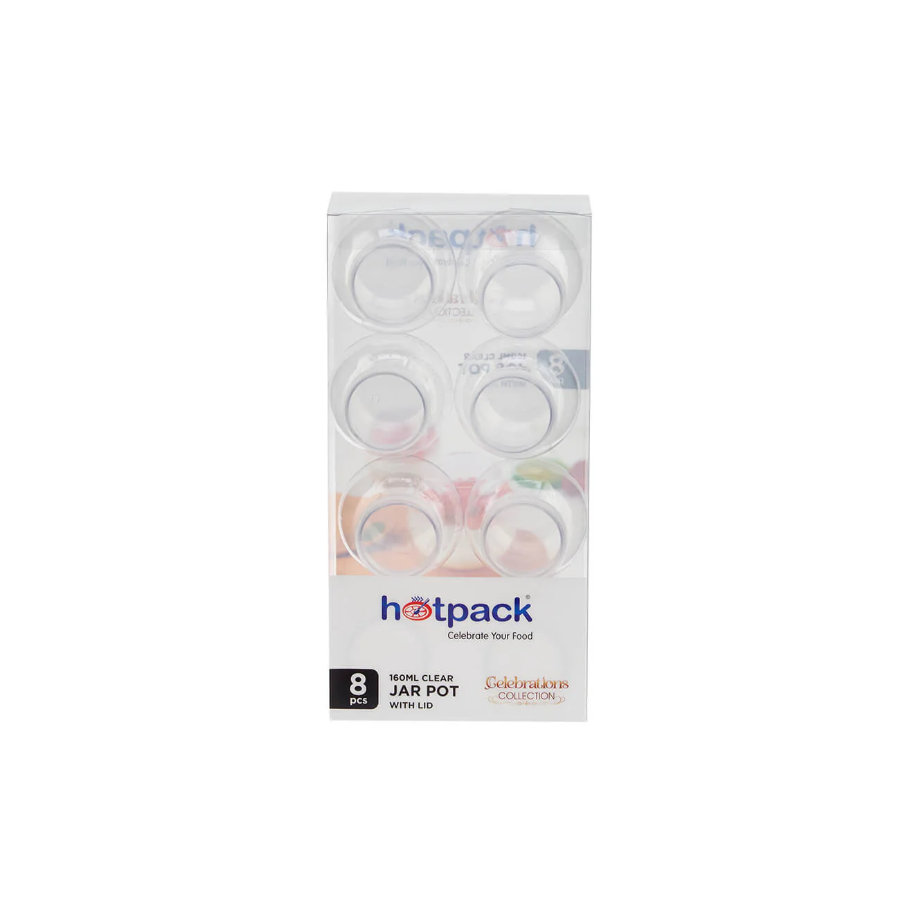 Clear Plastic Dessert Jar Pot With Lid - Image 2
