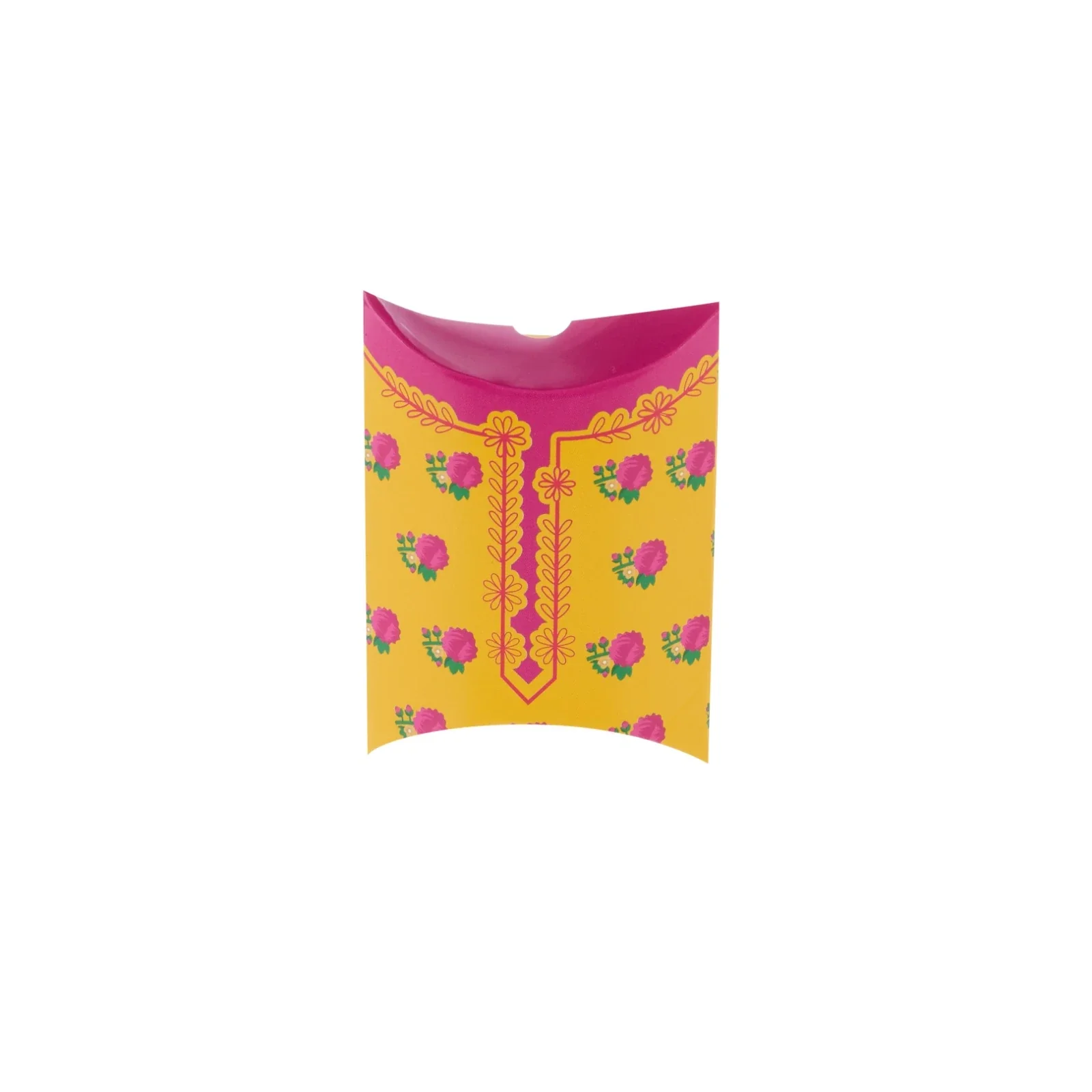 Arabic Gift Pillow Pouch (Blue & Yellow) - Image 3
