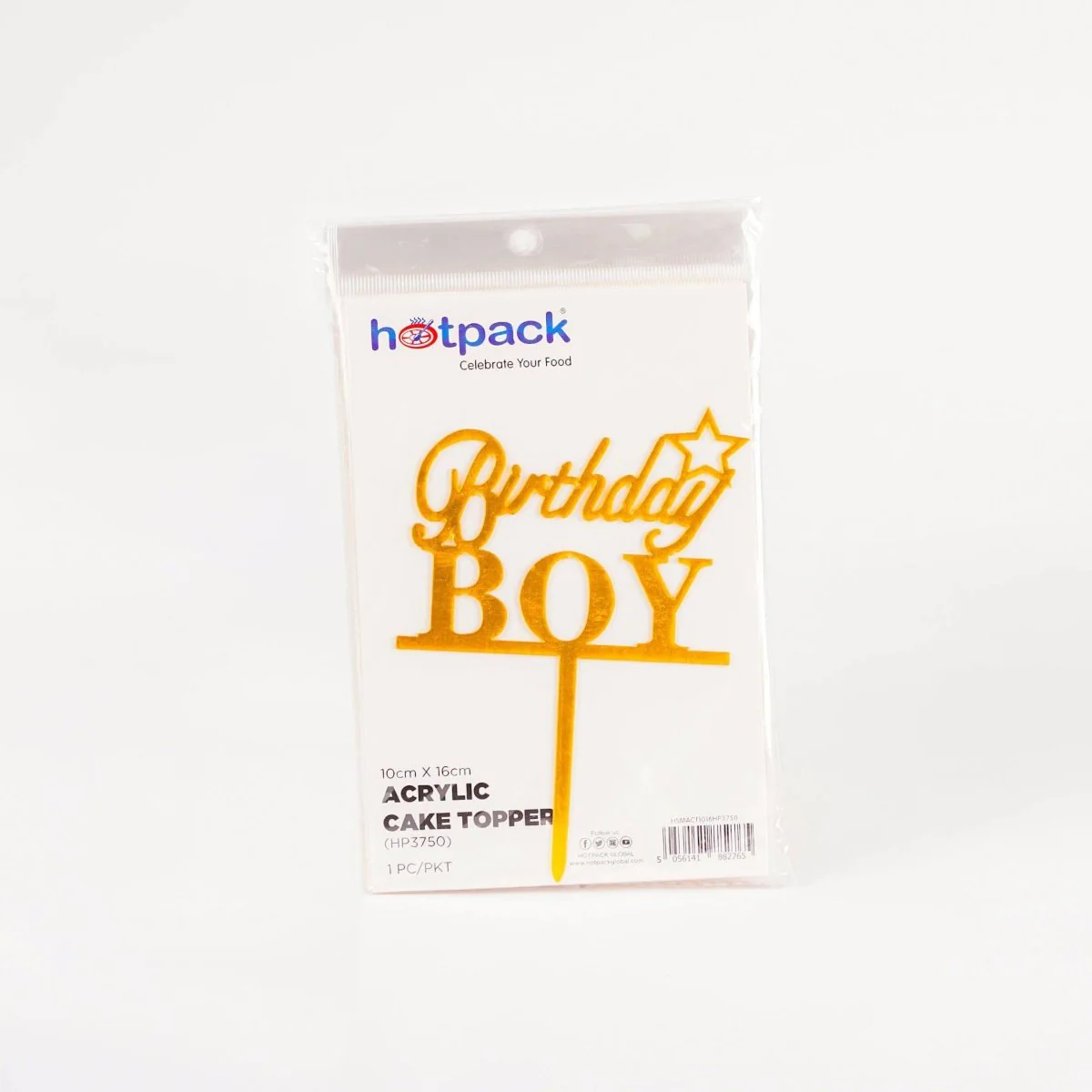 Golden Acrylic Cake Toppers 1 Piece - Image 2