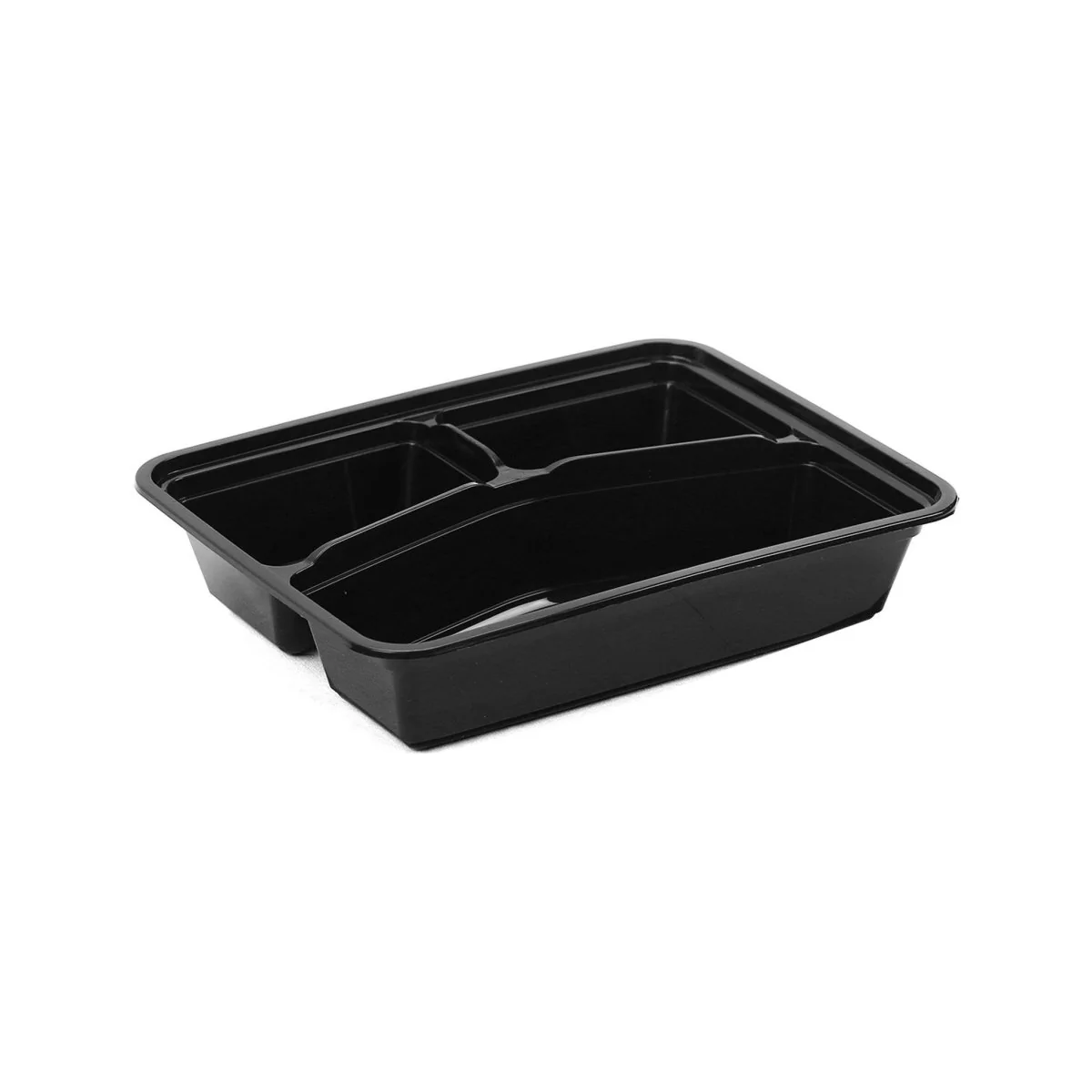 Heavy Duty Black Base Rectangular 3-Compartment Container 300 Pieces - Image 11