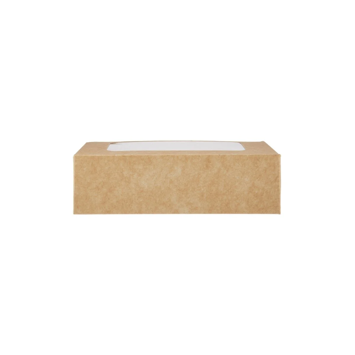 Kraft Rectangle Salad Box 17 x 11 cm with Window 250 Pieces