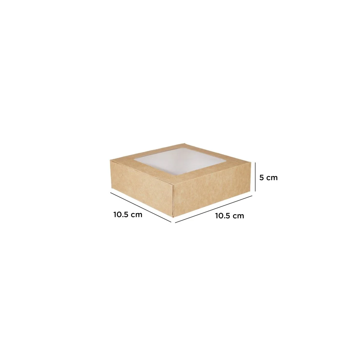 Kraft Square Salad Box with Window 250 Pieces - Image 8