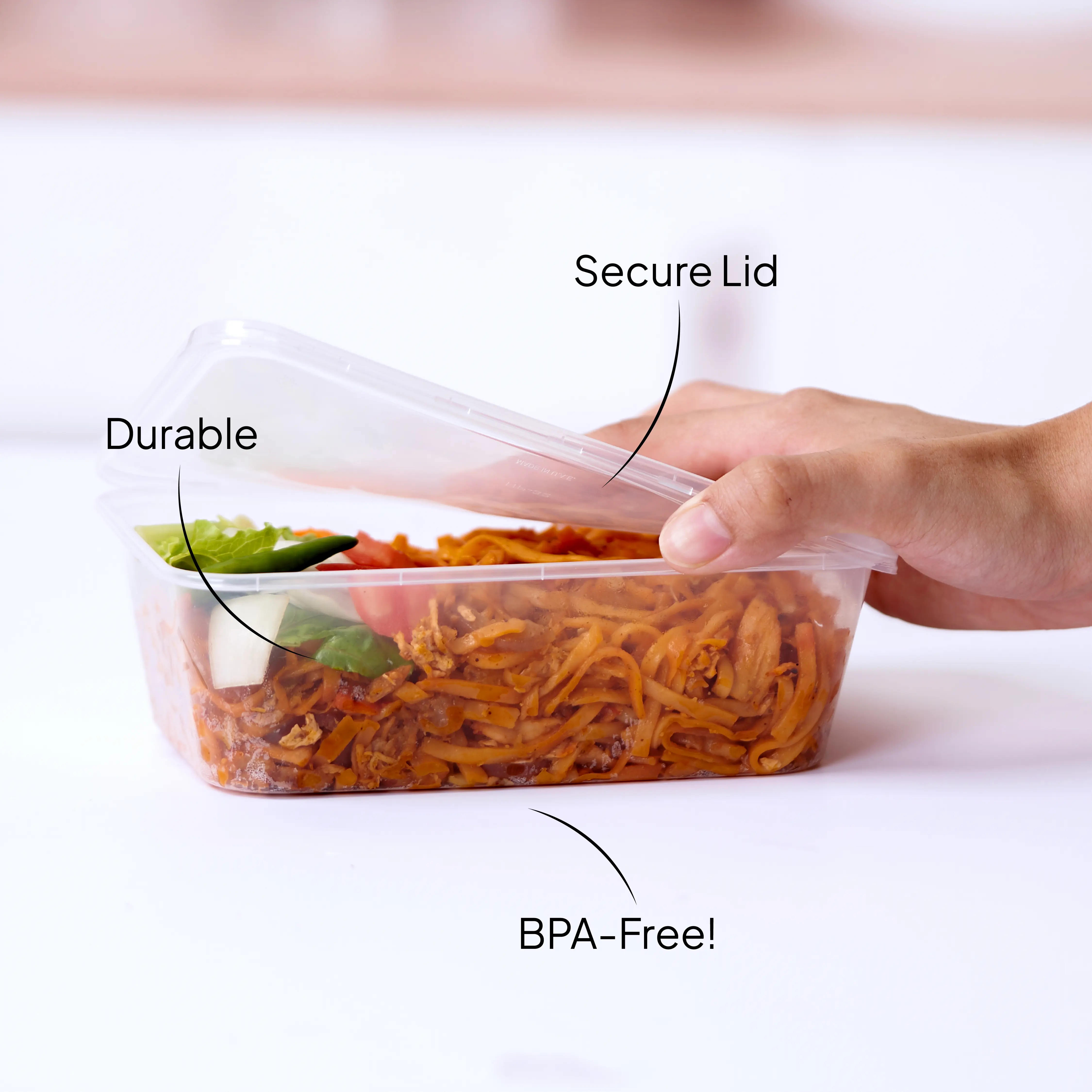 Microwaveable Container 750 ML With Lid 5 Pieces - Image 8