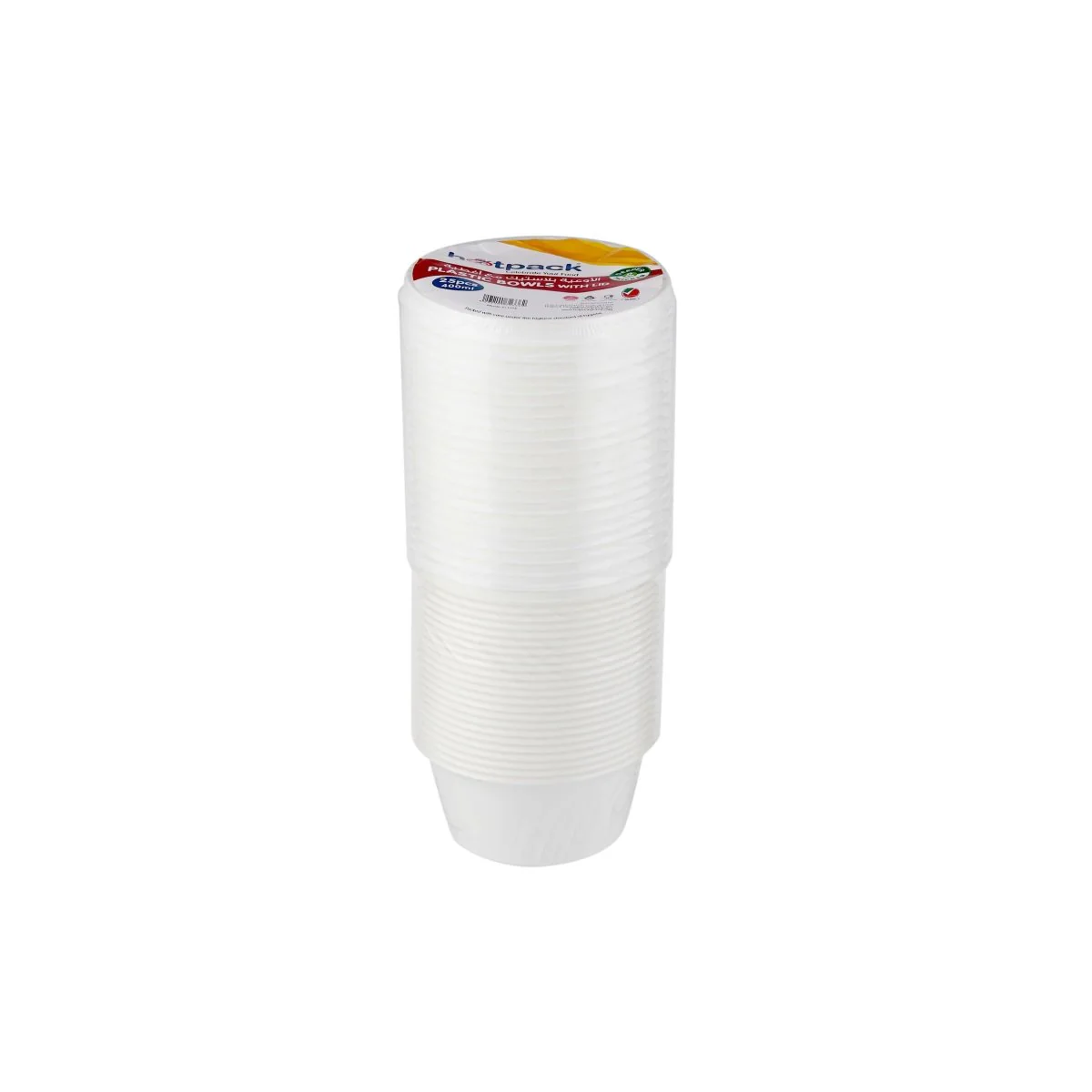Plastic White Bowl 225ml With Lid 25 Pieces + Plastic White Bowl 400ml With Lid 25 Pieces - Image 7