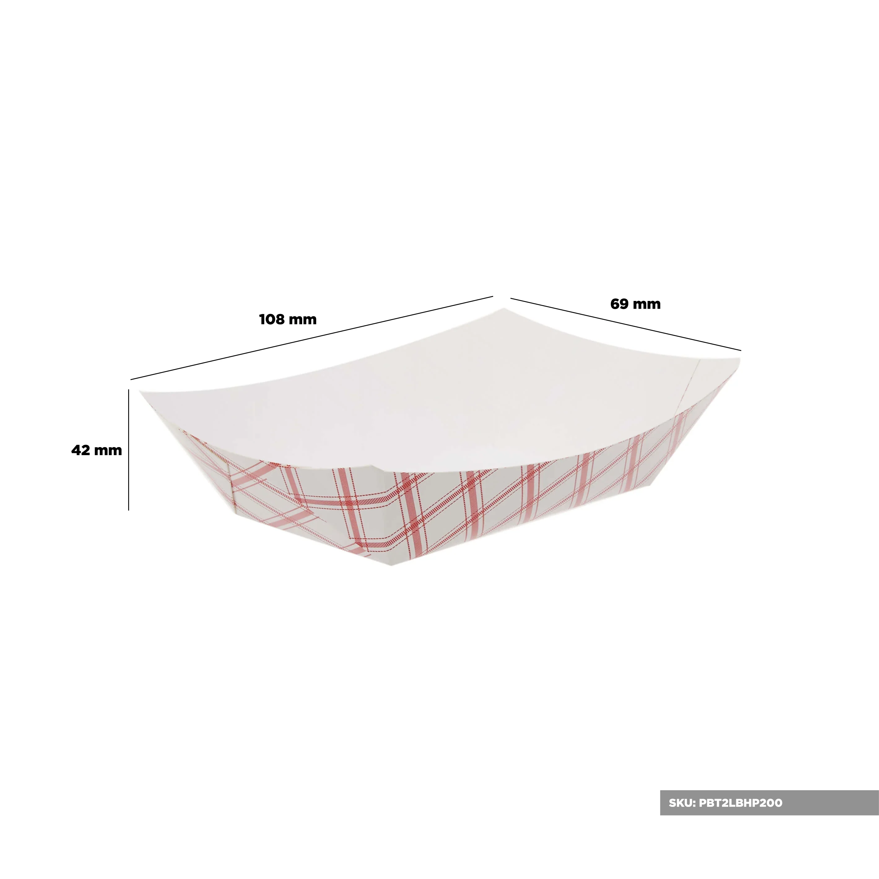 Red and White Paper Boat Tray - Image 13