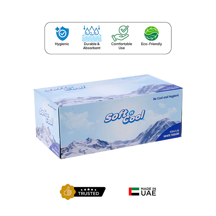 Soft n Cool Facial Tissue 200 Sheets x 2 Ply 5 Boxes + 1 Box Free - Image 3