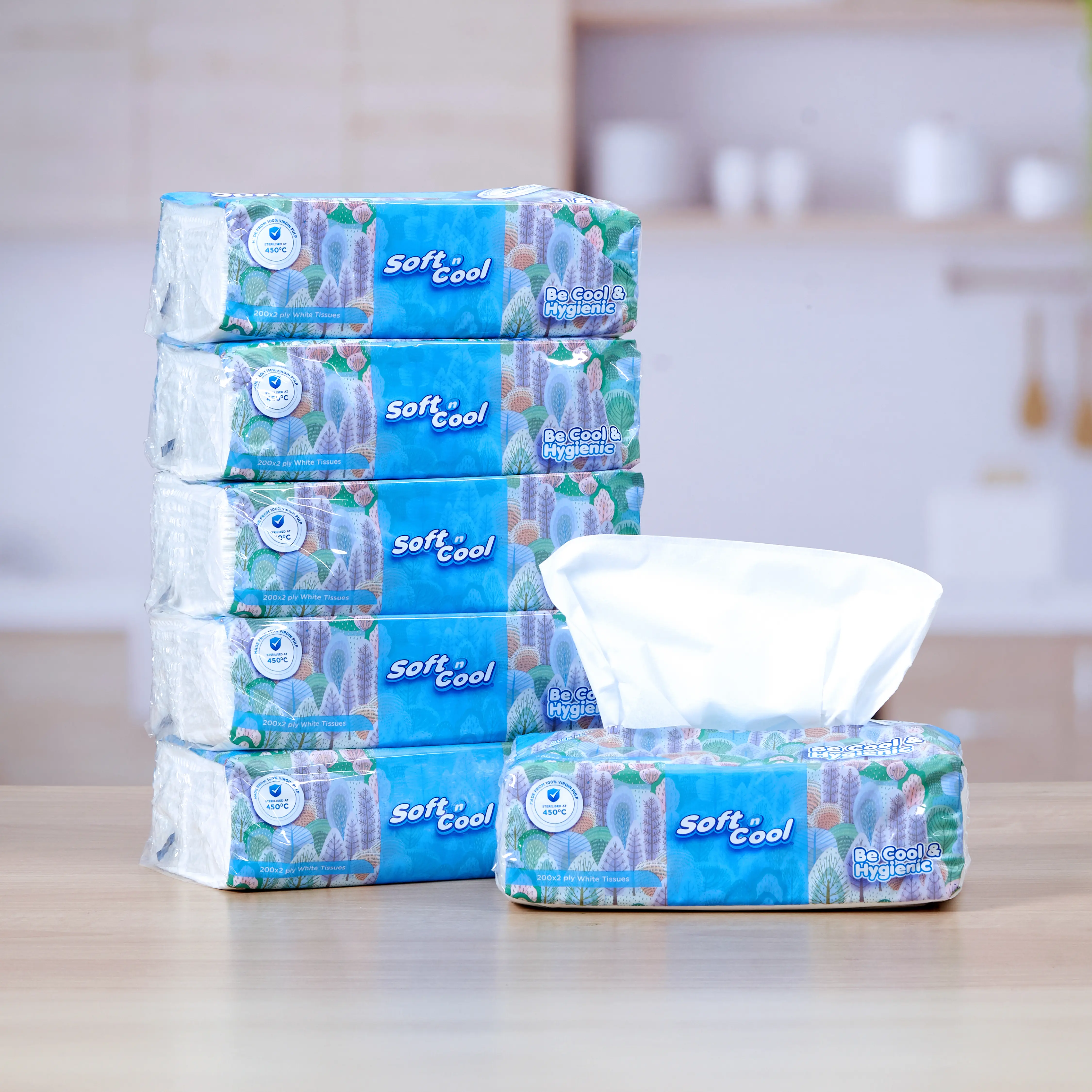 Soft n Cool Facial Tissue Nylon Pack 200 Sheets x 2 ply - Image 14