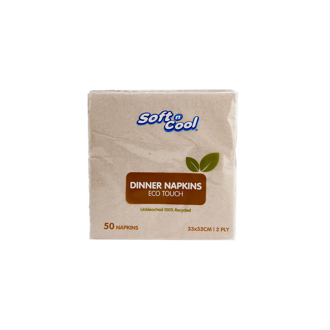 Soft n Cool Paper Folded Brown Napkin 33 X 33 cm