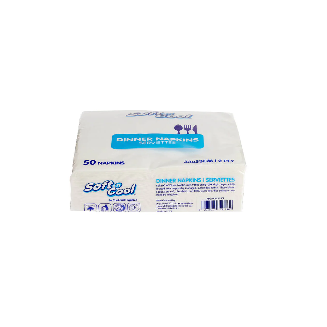 Soft n Cool Paper Folded Dinner Napkin 33 x 33 cm | 2000 Pieces - Image 6