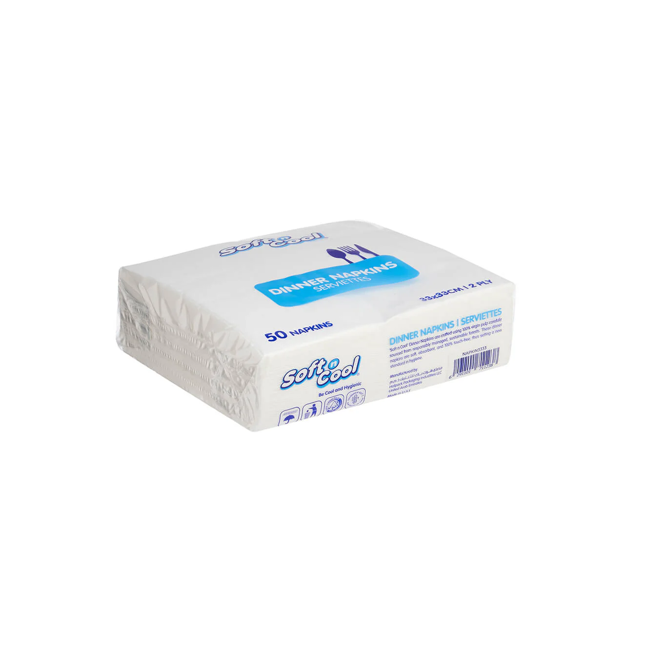 Soft n Cool Paper Folded Dinner Napkin 33 x 33 cm | 2000 Pieces - Image 7