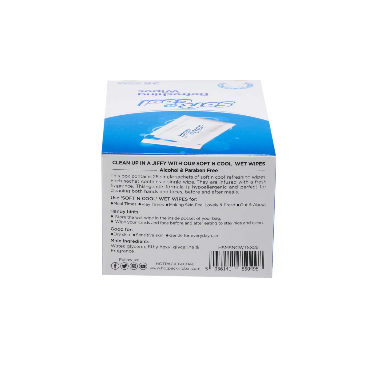 Soft n Cool Refreshing Wet Wipes 25 Pieces Box - Image 5