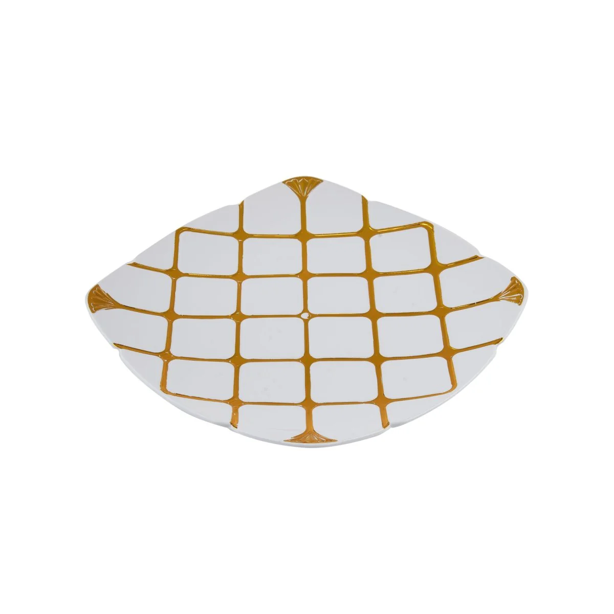 White Square Plate With Silver Rim Design 10 Pieces - Image 3