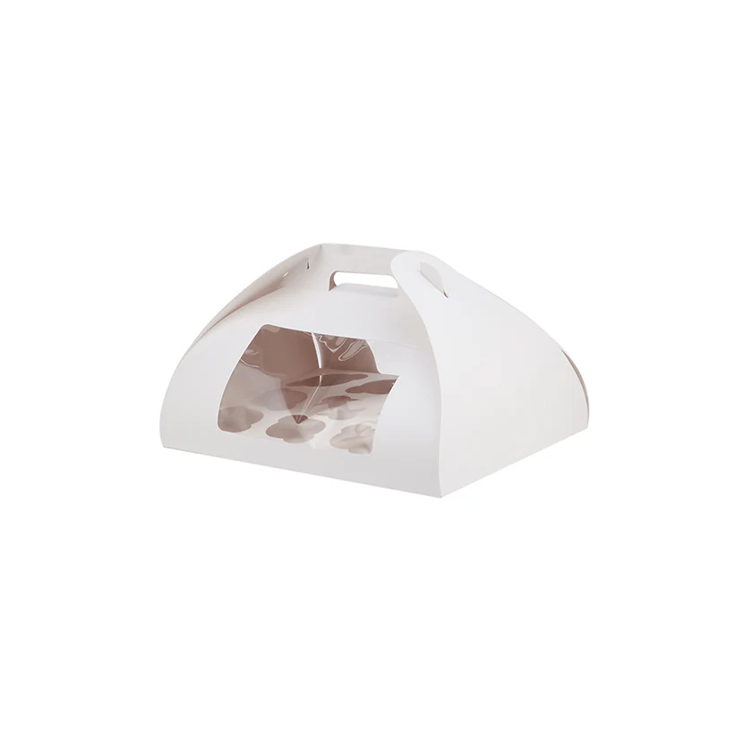 Window Paper Cup Cake Box With Handle - Image 2